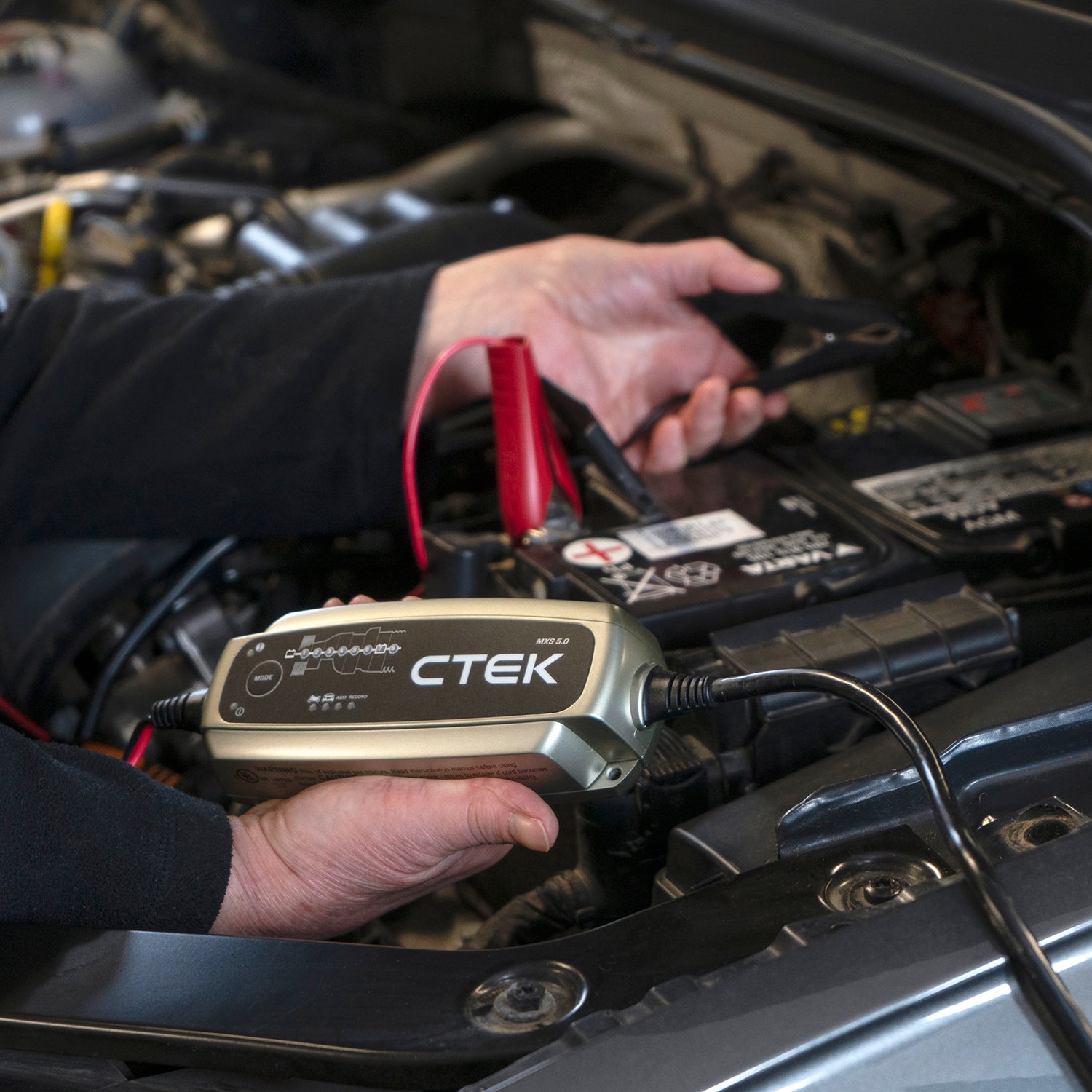 CTEK MXS 5.0, Cargador De Batería De Coche Y Moto 12V 5A Con Compensación  De Temperatura Incorporada, Cargador Inteligente Baterias, Mantenedor De