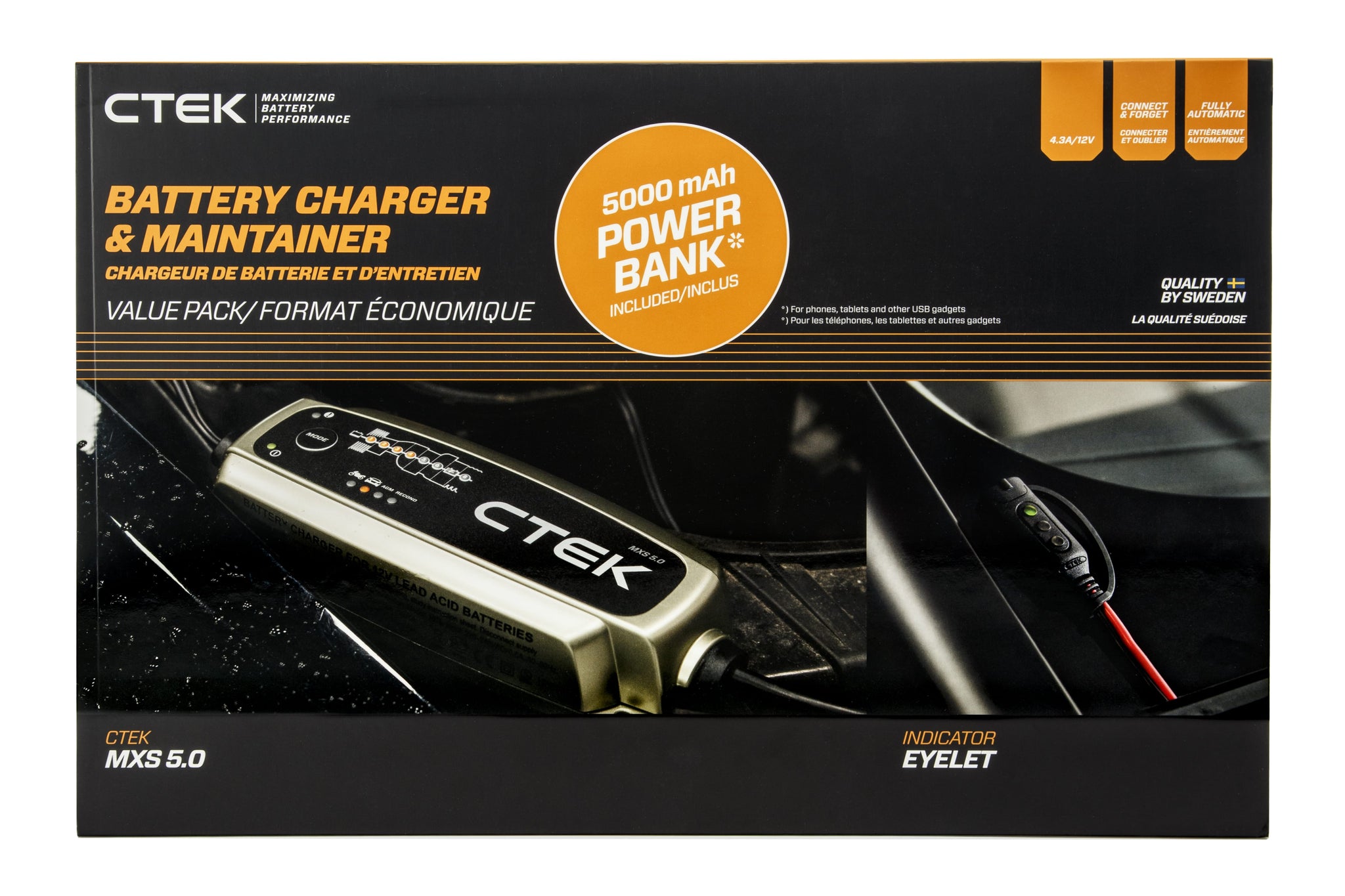 CTEK40-206 - CTEK Battery Charger - MXS 5.0 4.3 Amp 12 Volt
