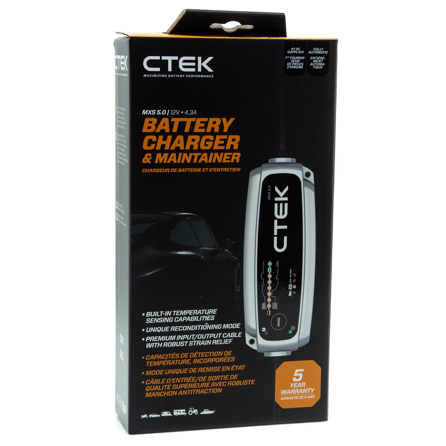 CTEK CT5 Powersport, Chargeur De Batterie 12V 5A…
